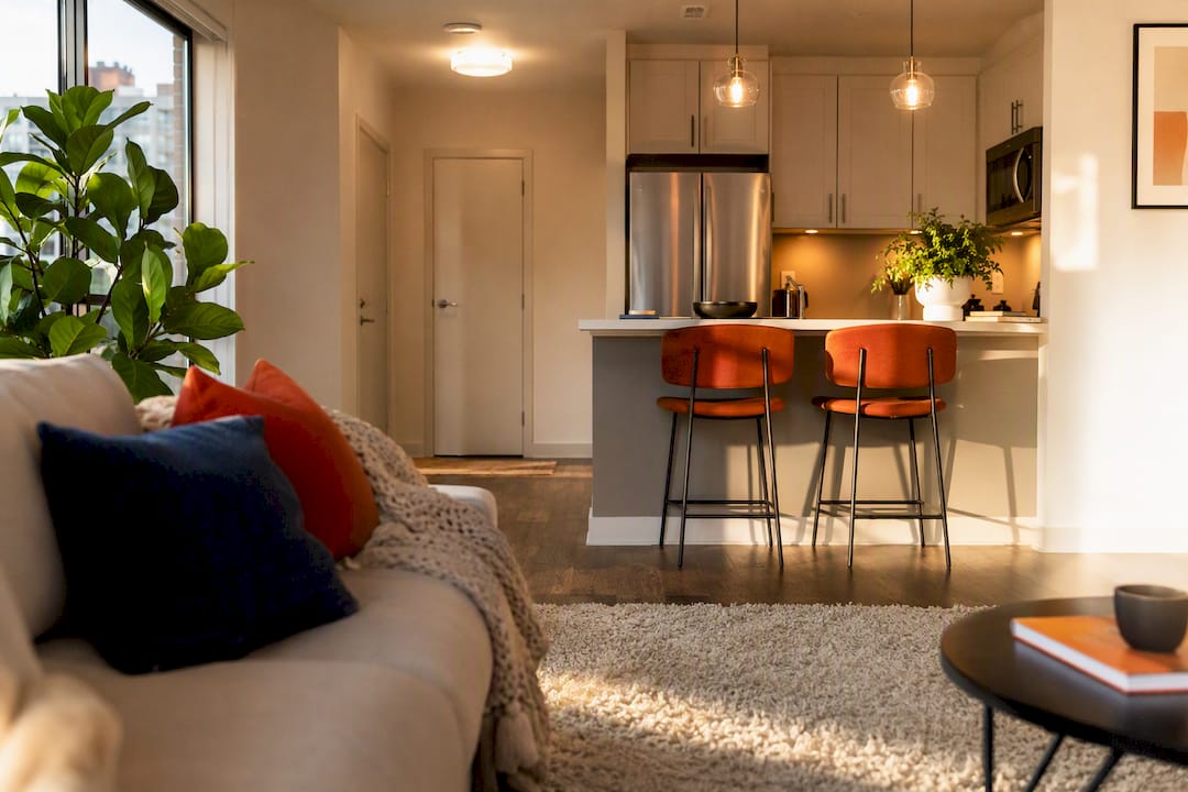 Cozy and modern apartment interior