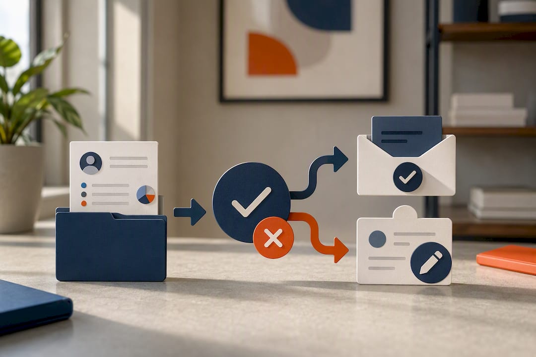 Illustrated adverse action notice process