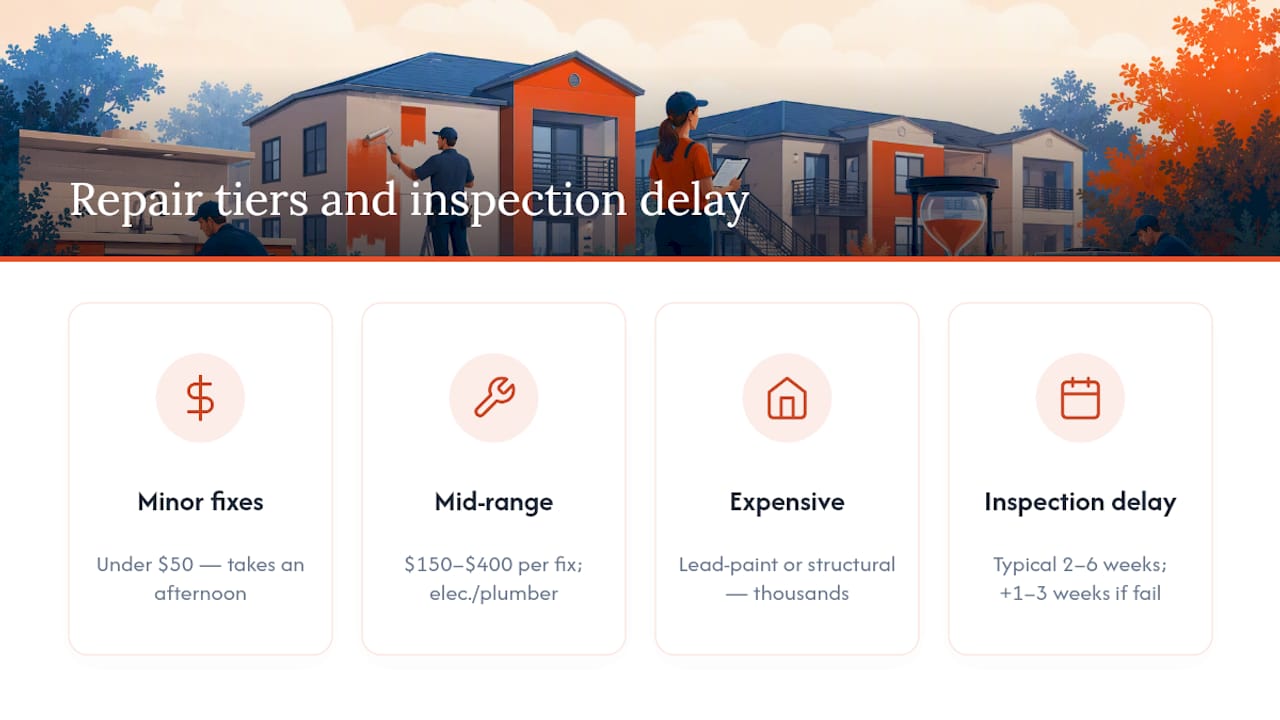 Section 8 repair costs and payment timeline