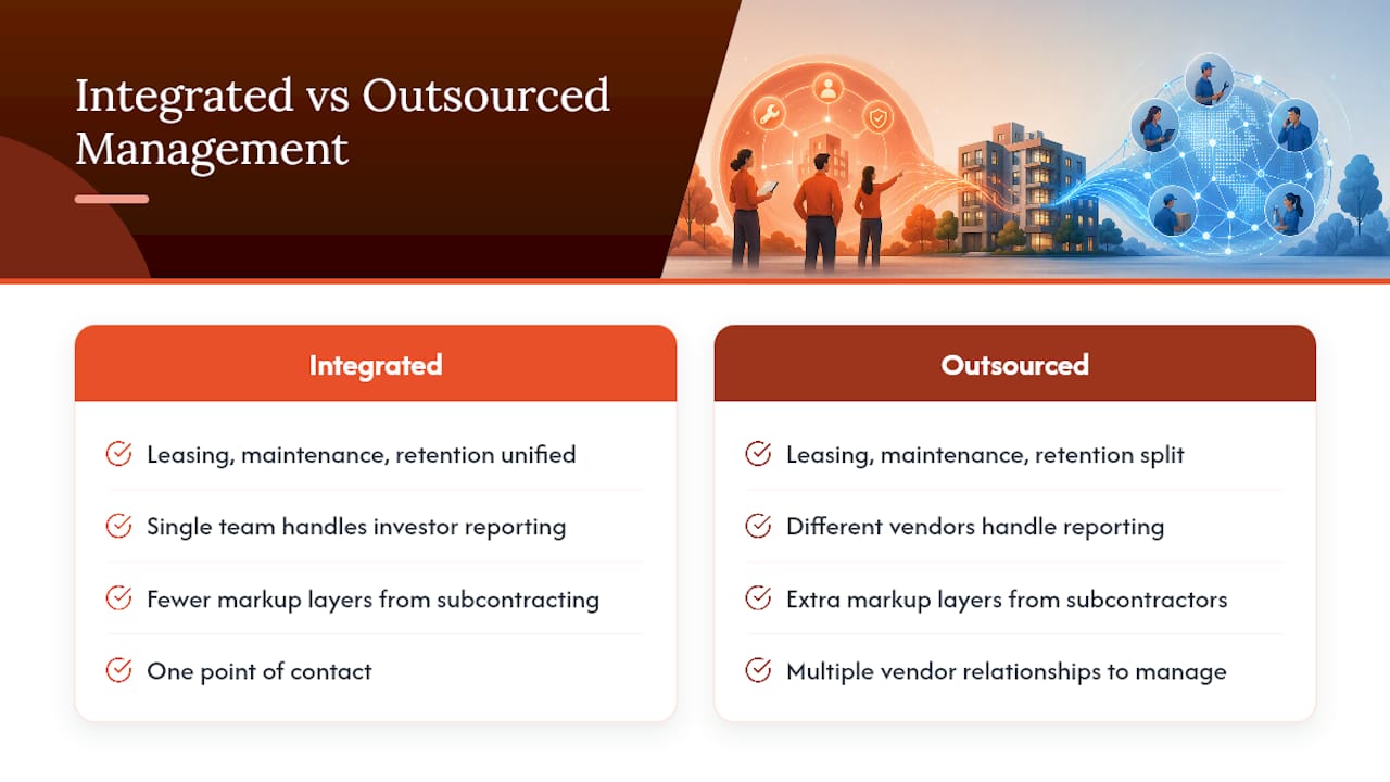 Integrated versus outsourced property services