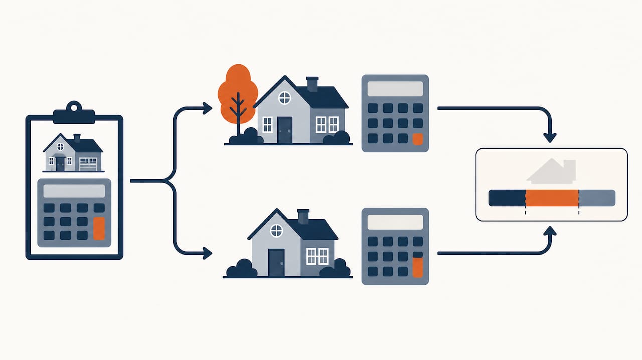 Two property tax estimate paths compared