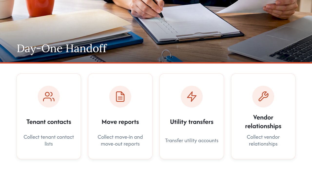 Four records for a smooth property handoff